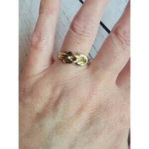 Gold tone Infinity Ring New Size About 7